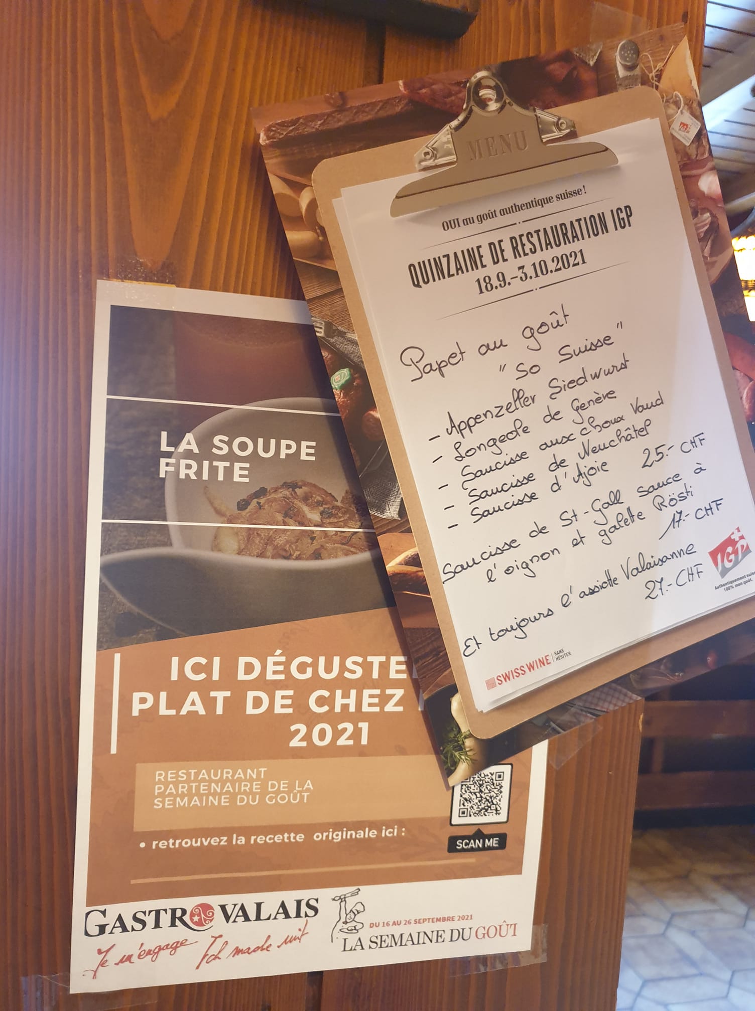 Quinzaine IGP et Semaine du Goût avec le plat de chez nous