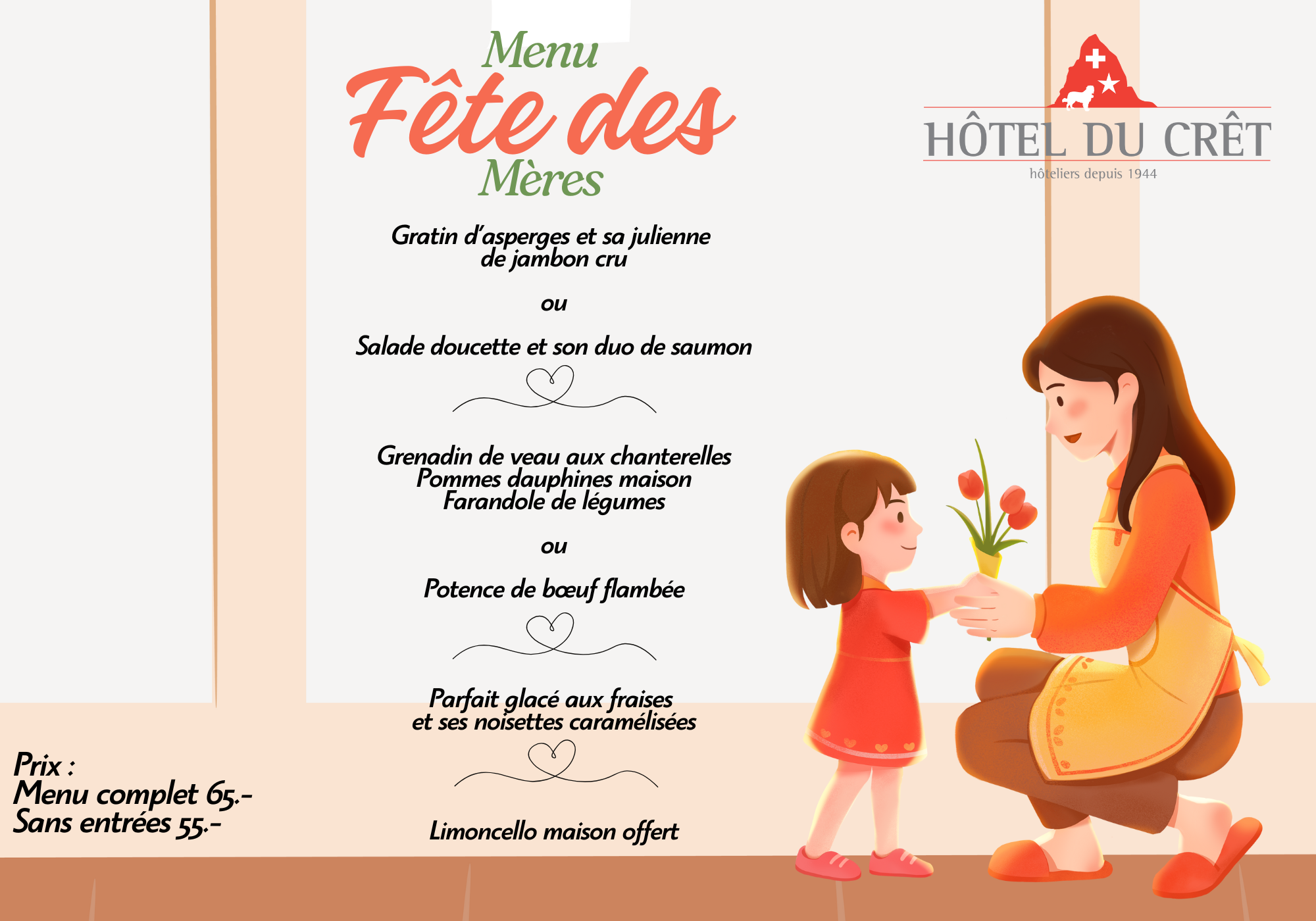 Menu de la fête des Mères